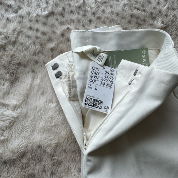 NWT H&M High Waist Slacks White size 2 - Picture 6 of 7